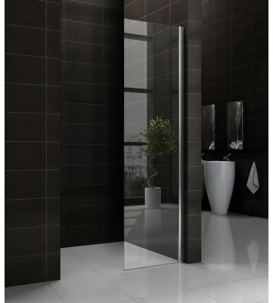 Wiesbaden Comfort Shower plus Zijwand met muurprofiel 30x200cm 10mm dik NANO coating glas 20.3817