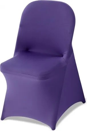 VEVOR stoelhoezen, stretch stoelhoezen, 50 stuks, wasbare en afneembare stoelhoezen van polyester-spandex voor bruiloften en diners, geschikt voor klapstoelen (45 x 46 x 77 cm), paars