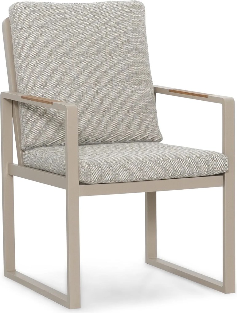 Tuinset 6 personen 210 cm Aluminium Taupe Lifestyle Garden Furniture Alessio/Creta