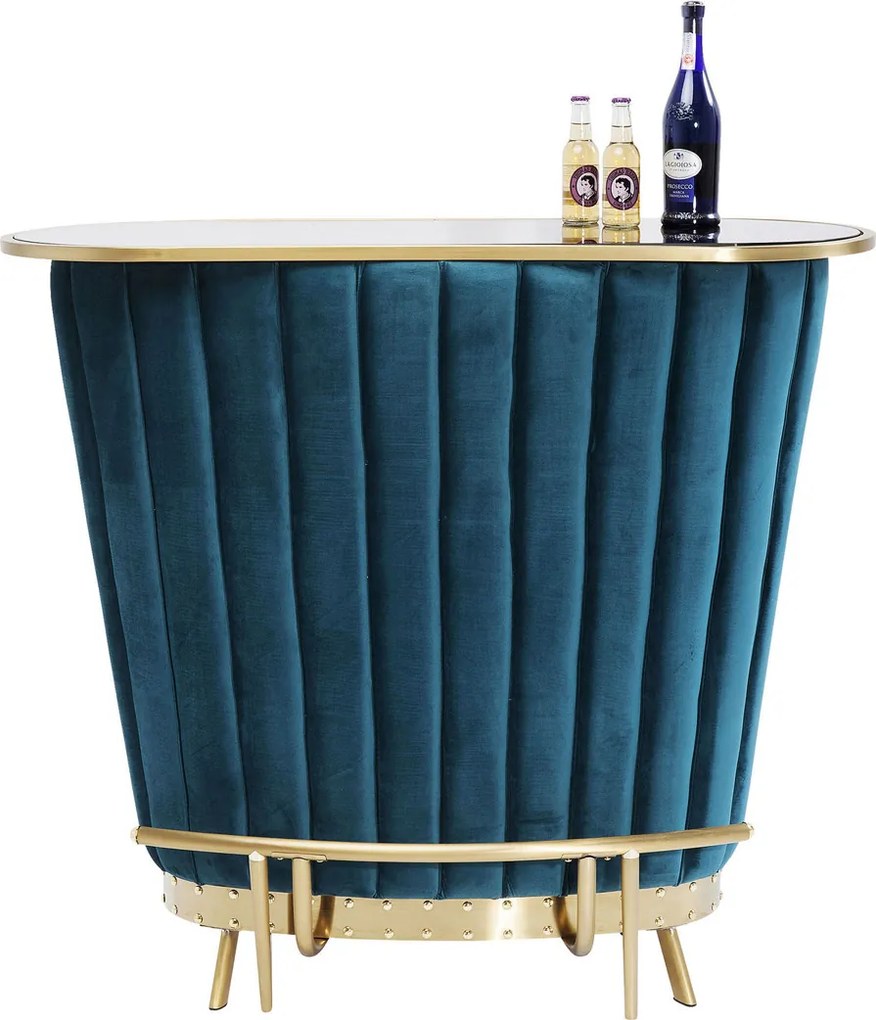 Huisbar Fluweel Blauw - 120 X 48cm.