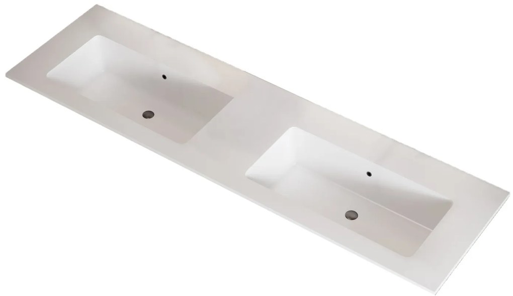 Muebles Avila badmeubel ribbelfront 120cm macchiato met dubbele wastafel met kraangaten