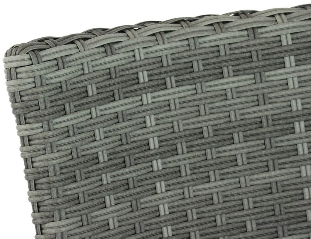 Tuinset Ronde Tuintafel 4 personen 120 cm Wicker Grijs  Domani Furniture Miami/Graniet