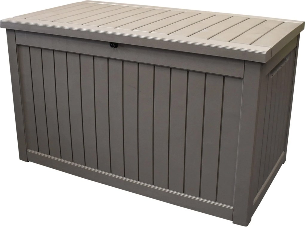 Kussenbox bruin latte kunststof 147 x 81,9 x 85,5 cm