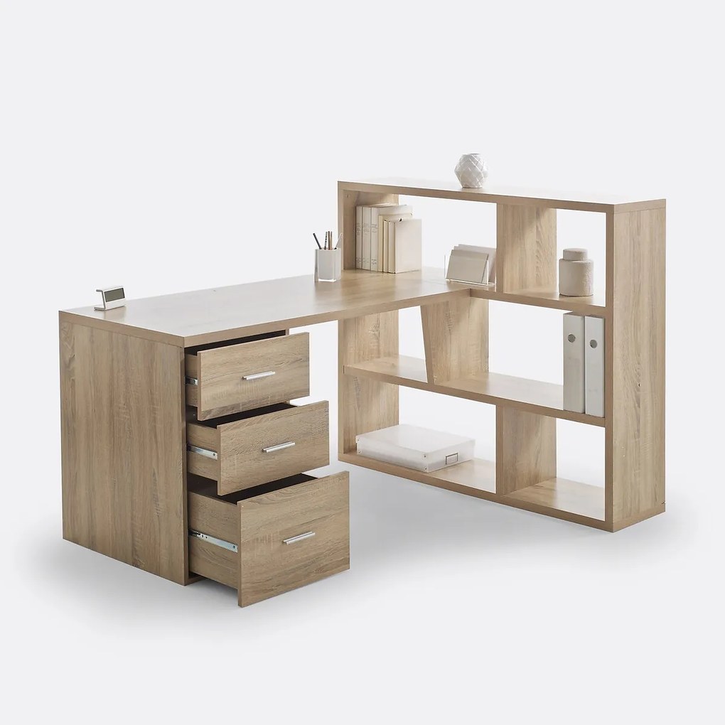 Omkeerbare bureau boekenkast Fénon