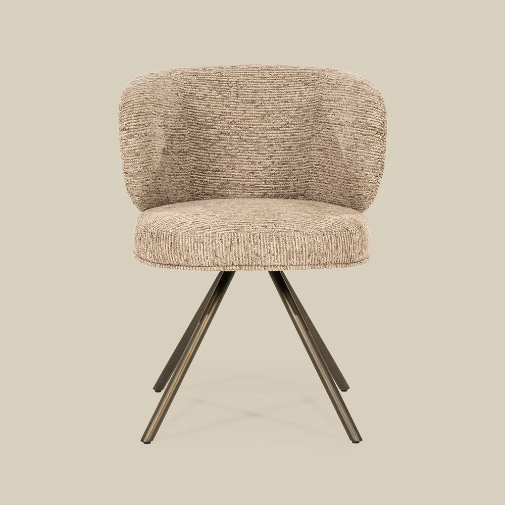 Eleonora Jayson Eetstoel Brons Frame Taupe