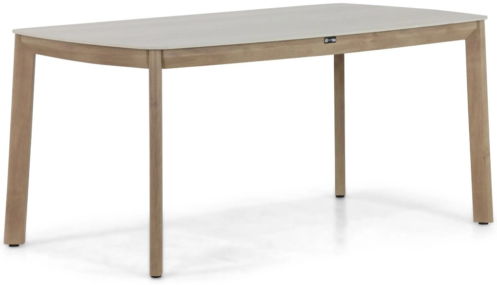 Dining Tuintafel rechthoekig 160 x 90 cm Aluminium Taupe Santika Indah