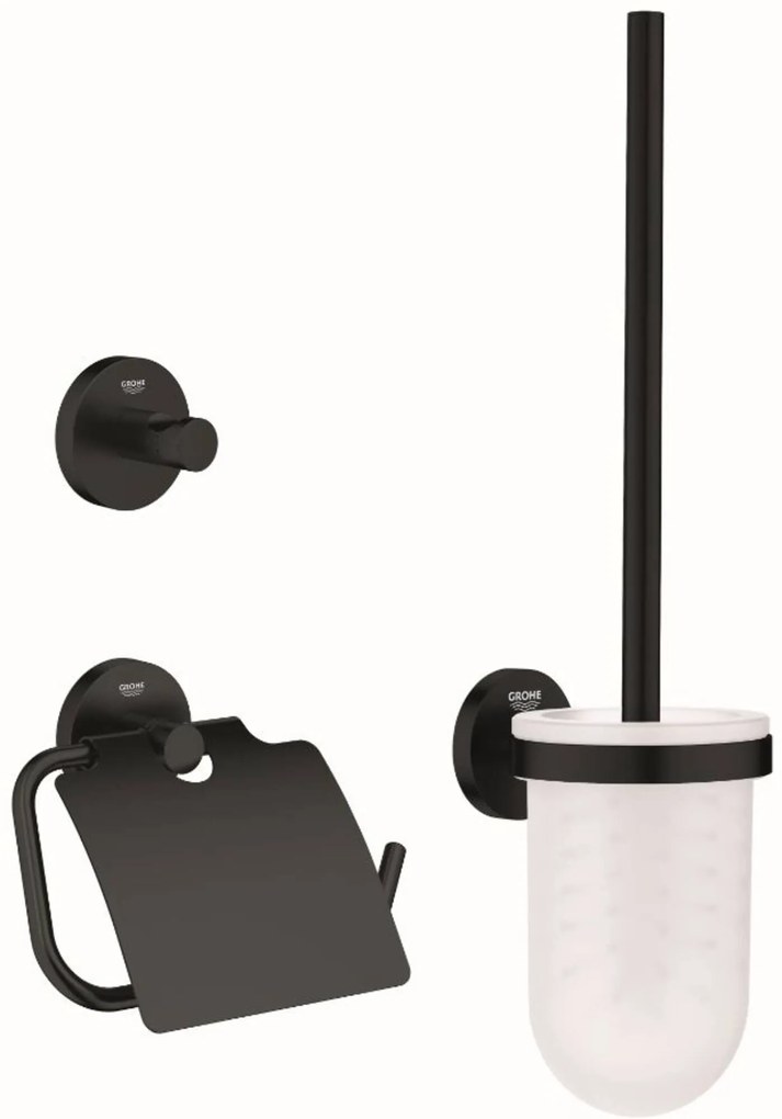 Grohe Start 3-in-1 accessoiresset voor toilet mat zwart