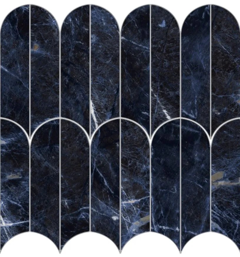 Navale Mármore mozaïek 30x30cm sodalite blu glans gerectificeerd