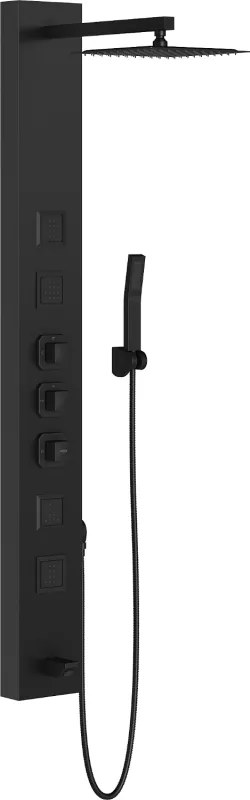 Mexen Orco douchepaneel, zwart - 7607-03-70