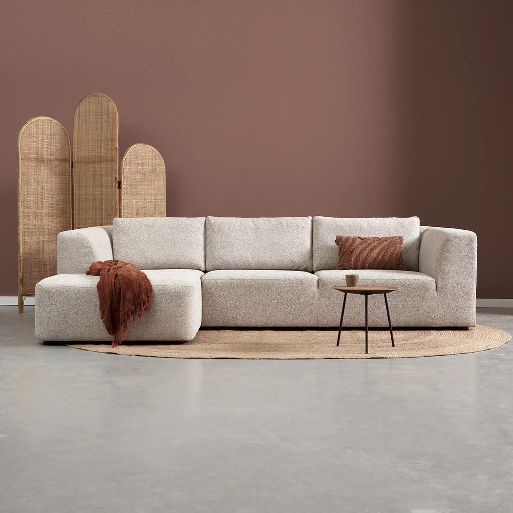 PEPP Interiors Jazz Hoekbank Met Hoge Rugleuning Beige Links