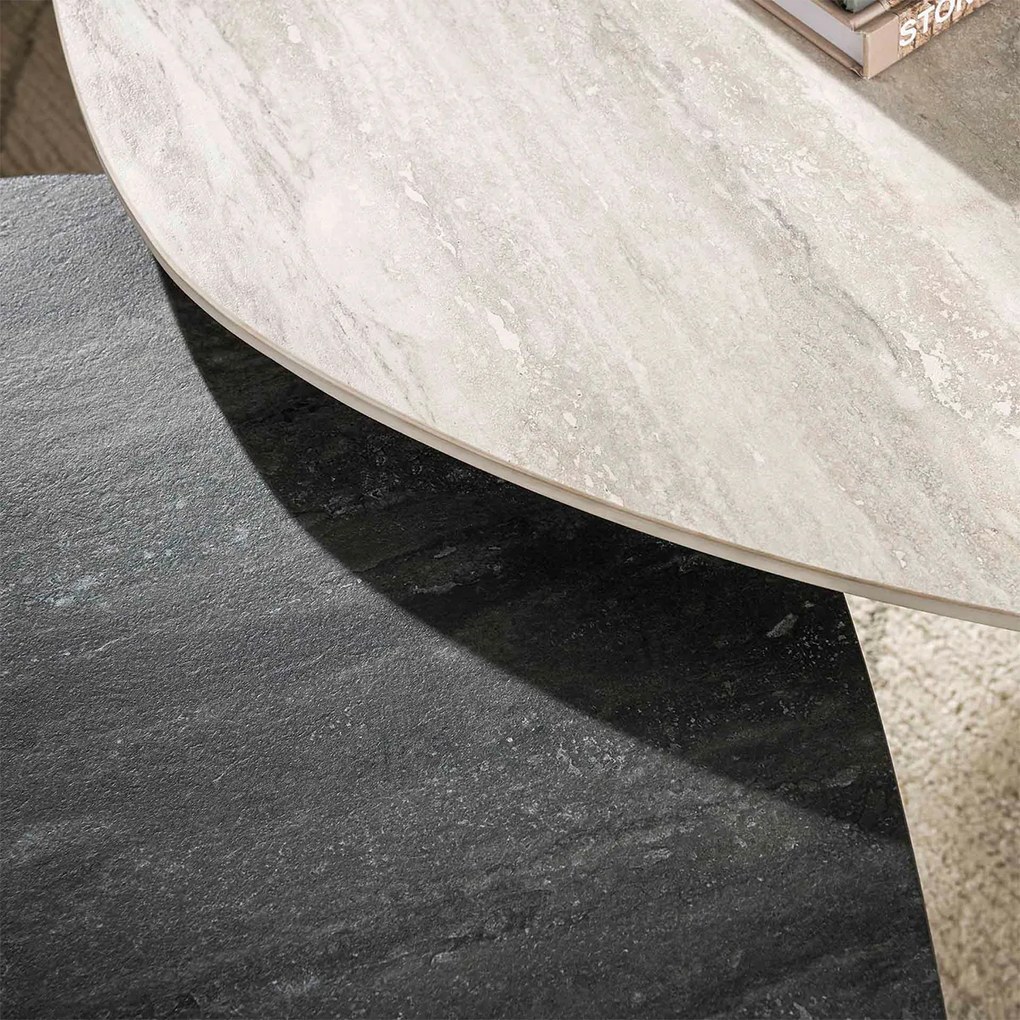 Travin Salontafelset Organisch Rond - 100 X 87cm.