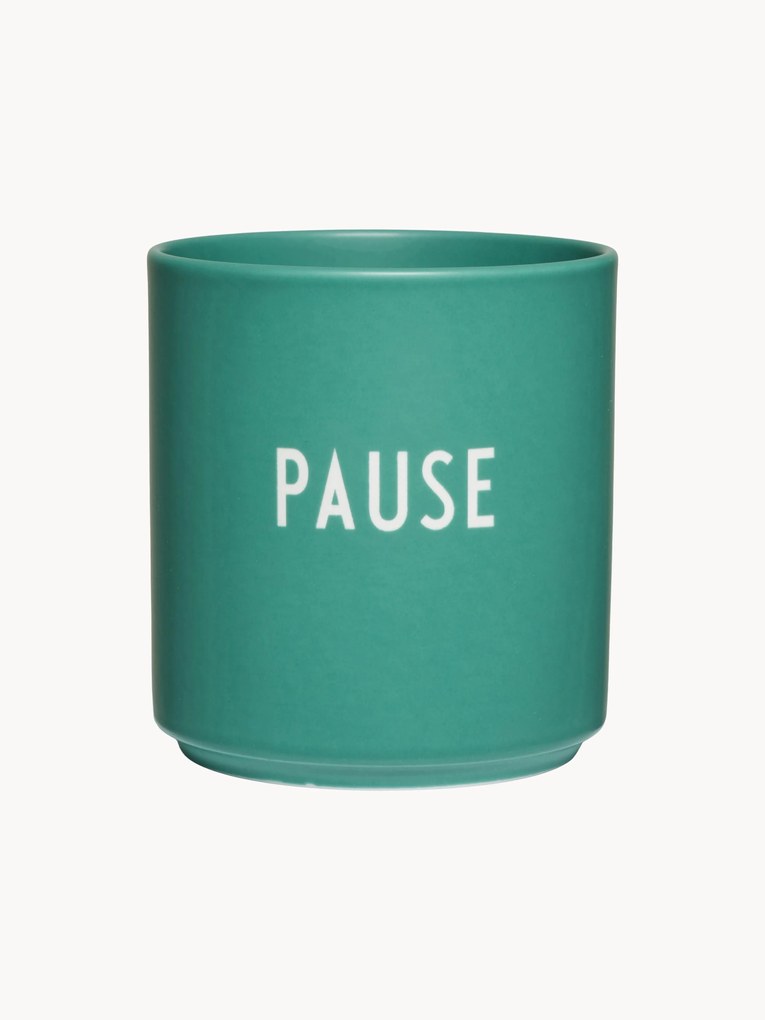 Design beker Favourite PAUSE met opschrift