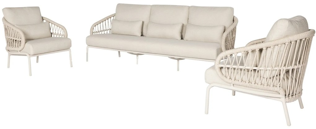 Suns Tosca stoel bank loungeset 3 delig camel sand rope