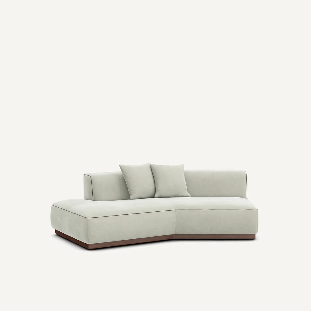 Halve bank links in stonewashed fluweel, JACOPO