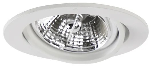 Set van 6 Moderne inbouwspot wit kantelbaar AR70 - Cisco