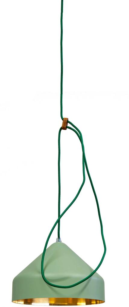 Vij5 Lloop Brass hanglamp groen