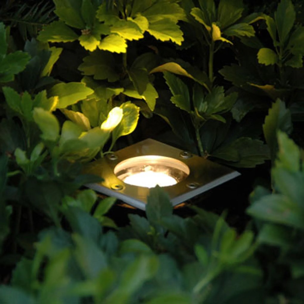 Set van 5 Grondspots staal IP65 - Basic Square