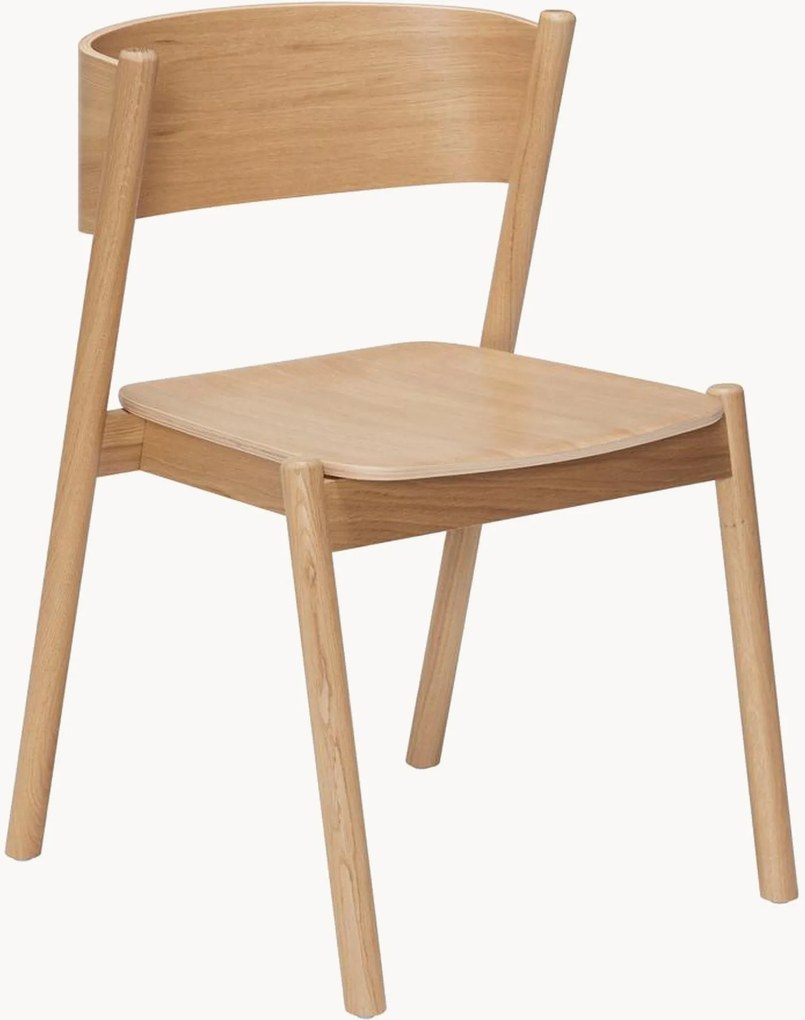 Houten eetstoel Oblique