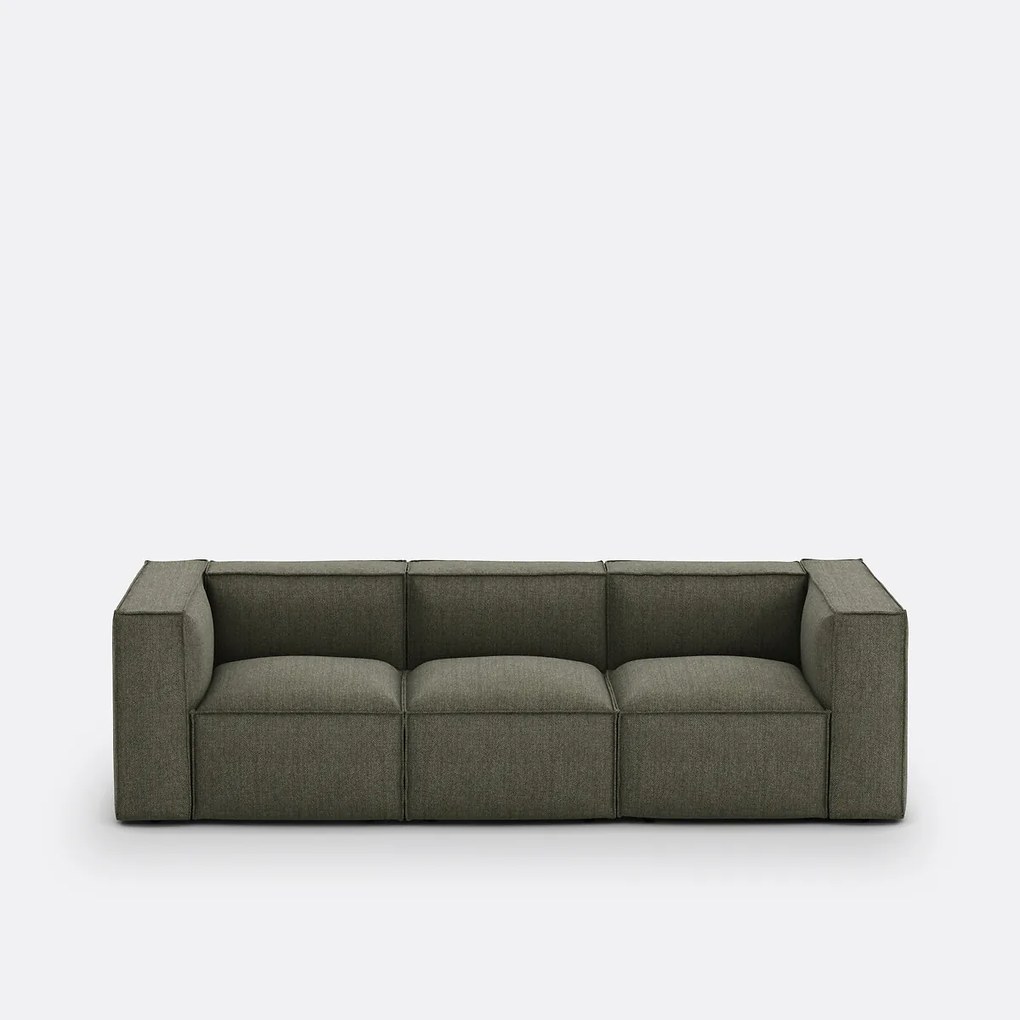 Modulaire zetel, 3-zit, getextureerde stof, Seven