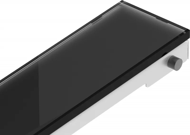 Mexen Flat MGB afdekplaat voor lijnafvoer 90 cm, zwart glas - 1026090
