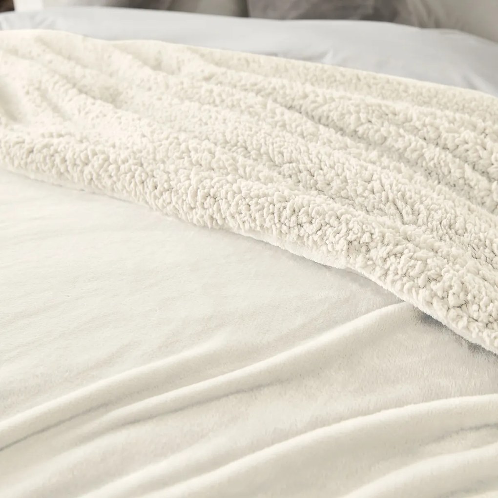 Beddensprei in fleece en sherpa, Maxine