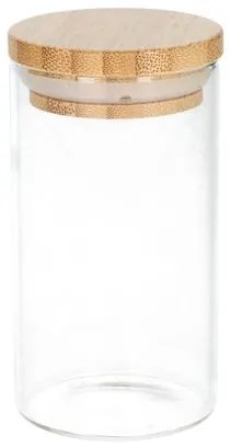 Kruidenpotje rond, hittebestendig glas, bamboe dop120 ml