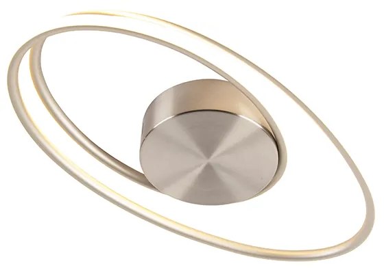 Design plafondlamp staal incl. LED 3 staps dimbaar  - Rowan