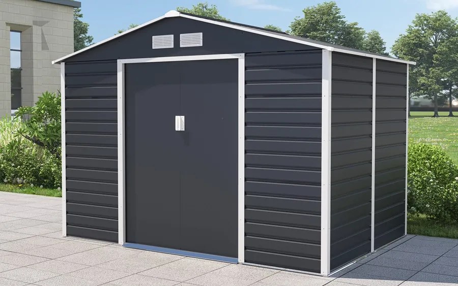 Lahti metalen gereedschapshuis 2,8 x 1,9 m Store Boss antraciet