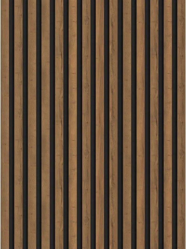 Mexen Lam-F akoestische wandlamellen 275 x 31,5 cm, vilt 6 mm, Mocca Eik - S105-275317-2812-074