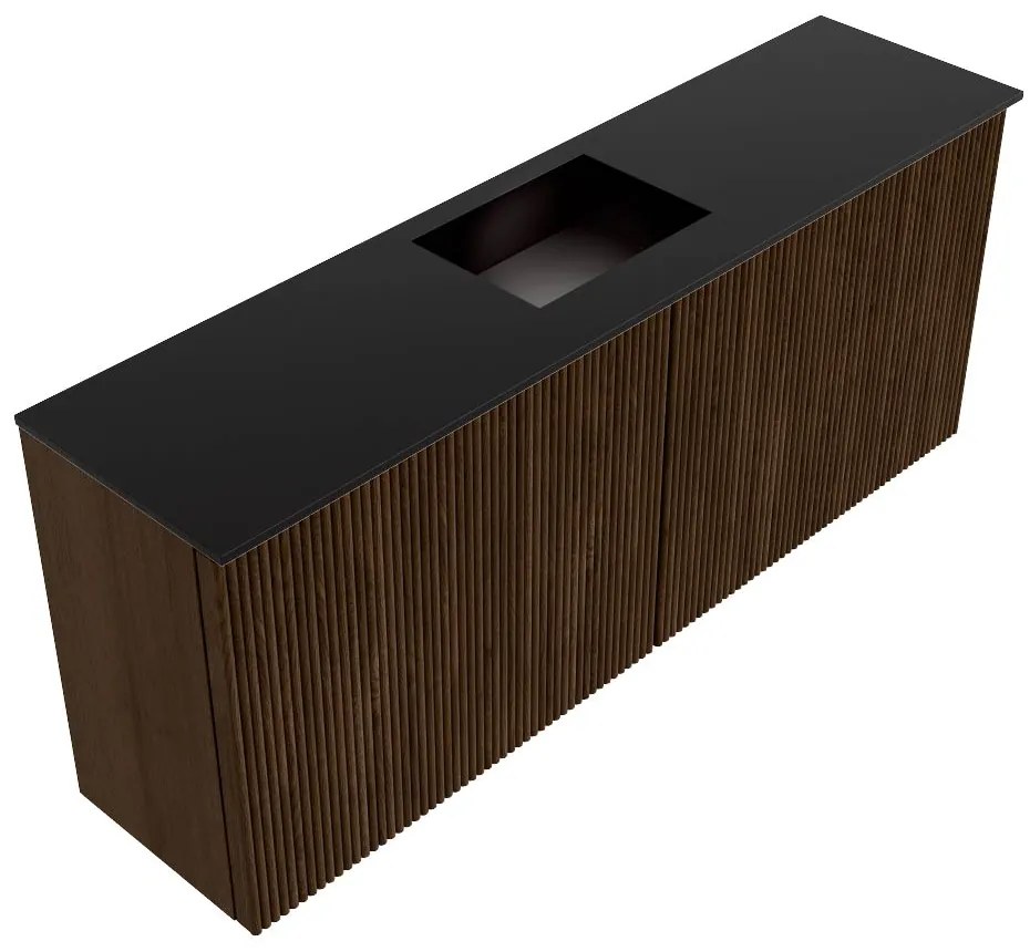 Mondiaz Joya 100cm toiletmeubel walnut met wastafel faye midden zonder kraangat urban