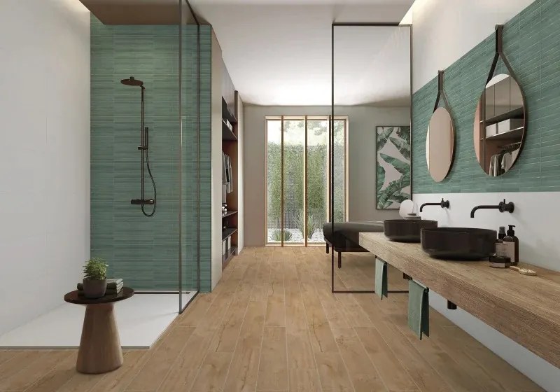 Jabo Pencil Kromo Sage mozaïektegel 35x35cm