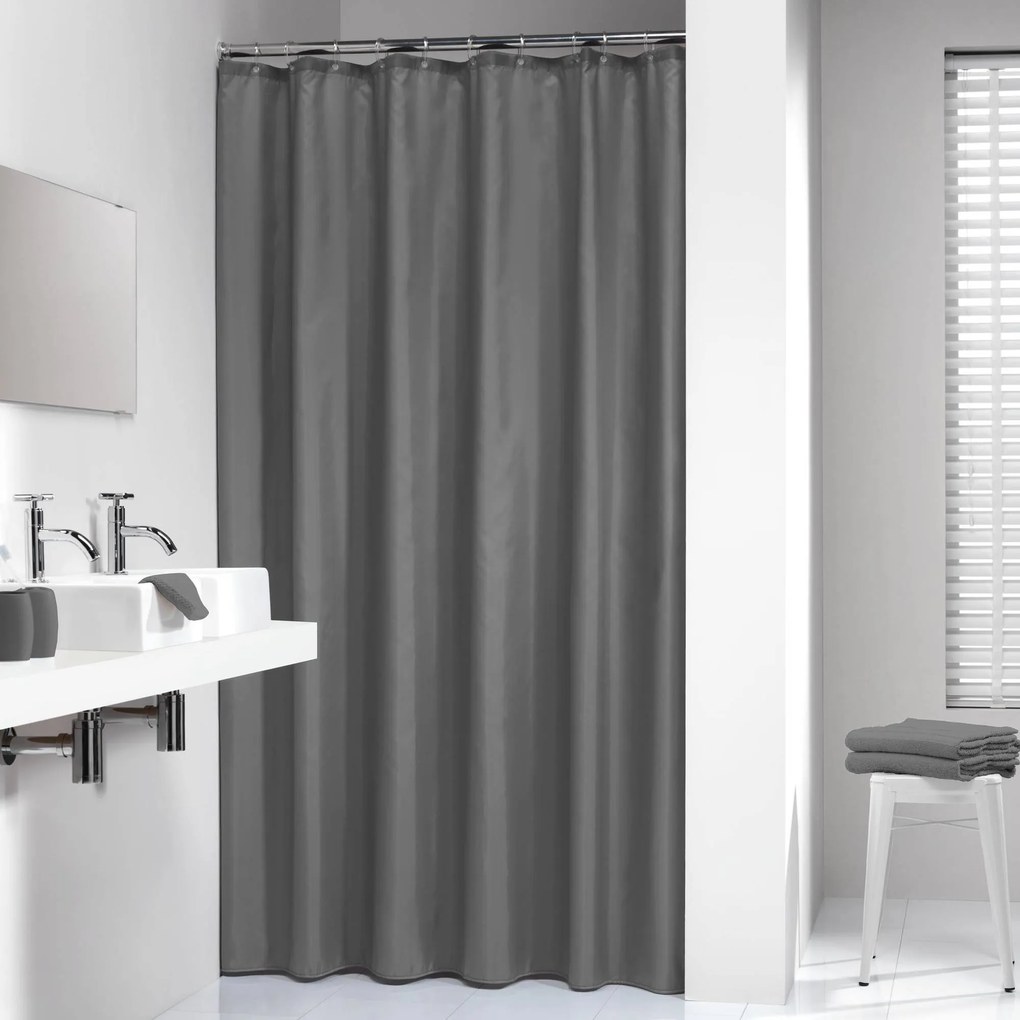Sealskin Douchegordijn Textiel Madeira 200 x 120cm Grijs