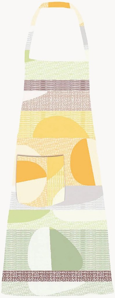Jacquard schort Mille Galets Terre Cuite met acryl coating
