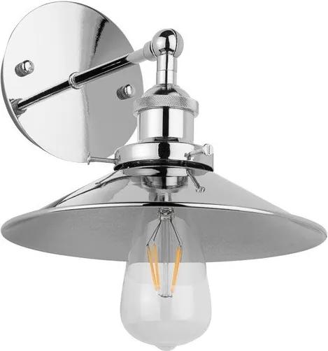 Van Heck wandlamp 22x19cm met LED lamp 4 watt chroom LTR02