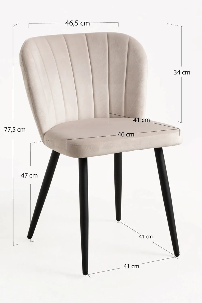 Set 4 Luk Fluwelen Stoelen