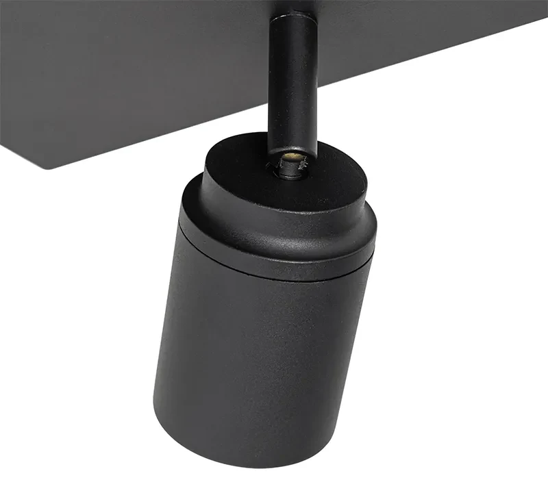 Moderne badkamer Spot / Opbouwspot / Plafondspot zwart vierkant 3-lichts IP44 - Ducha Modern GU10 IP44 Lamp
