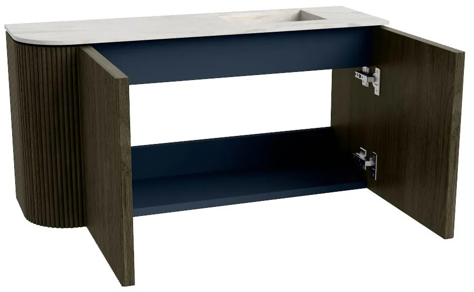 Mondiaz Joya DLux 80cm toiletmeubel ronding links shadow met wastafel faye rechts 1 kraangat ostra