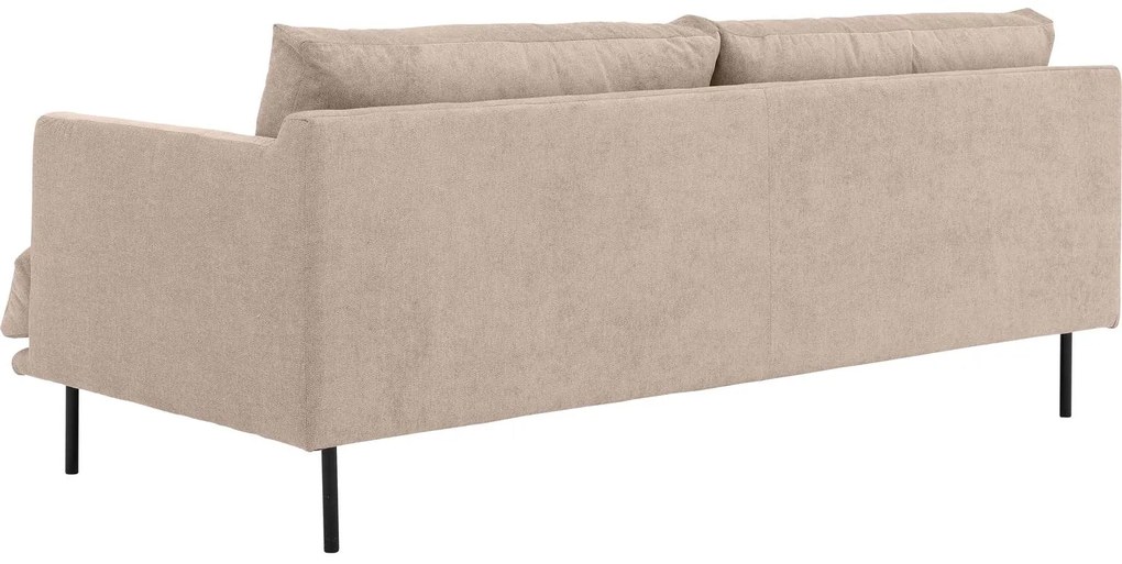 Goossens Bank Luxor Stof beige, stof, 2,5-zits, modern design