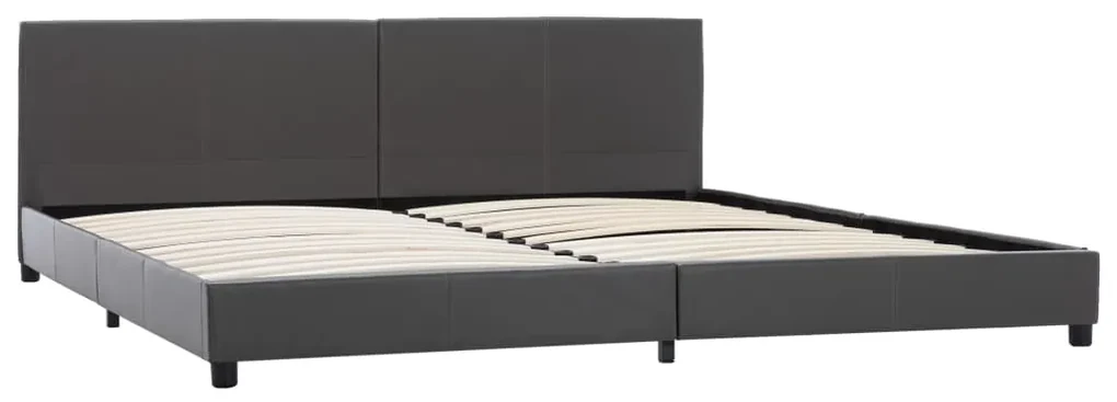 vidaXL Bedframe kunstleer grijs 180x200 cm