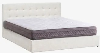 Bed Met Opklapbare Gestoffeerde Opbergruimte Abiel Gebroken Wit Chenille & 180 X 200 Cm & 180 X 200 Cm - Ivanor - Sklum
