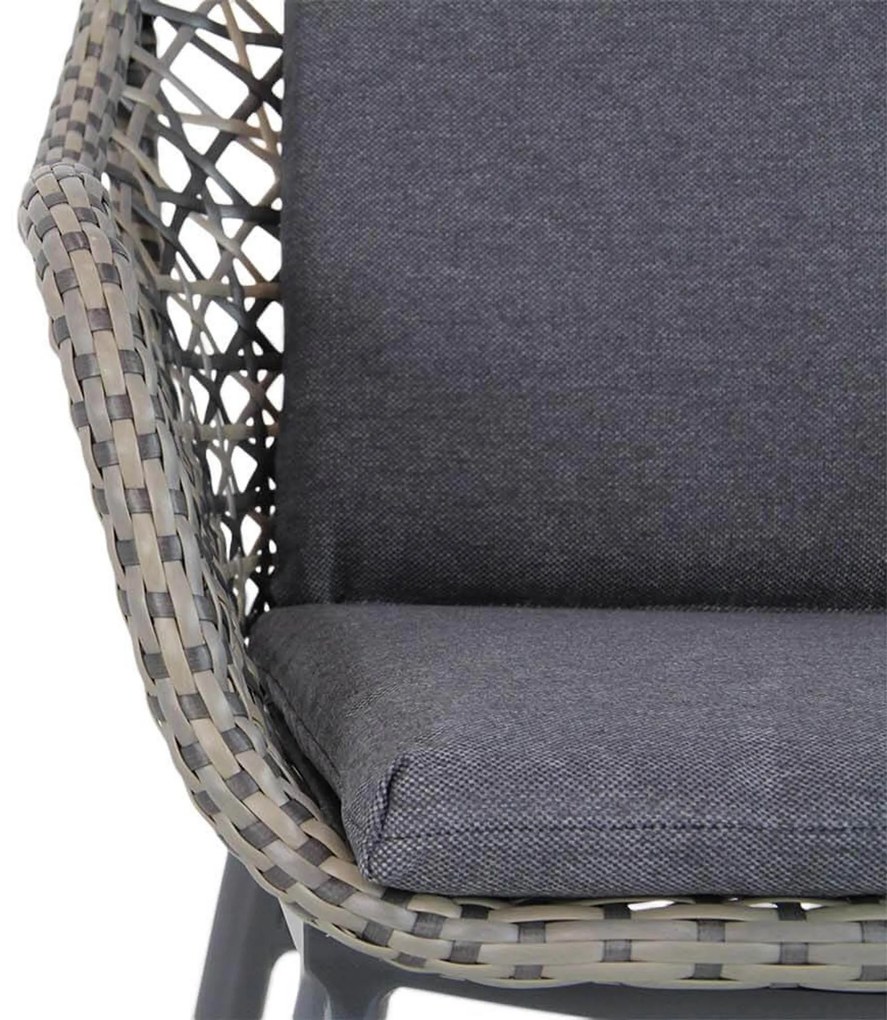 Tuinset 4 personen 180 cm Wicker Grijs Lifestyle Garden Furniture Dolphin/Palta