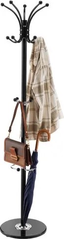 VEVOR Kapstok, 176 cm, Kledingrek met parapluhouder, Stevige marmeren voet en 14 haken, Jassenrek voor hal, woonkamer, Kledinghanger voor hoeden, sjaals, tassen