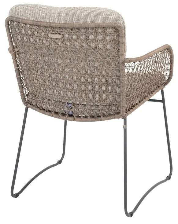 4 Seasons Outdoor Aprilla tuinset pure met Prado tafel antraciet met teak blad Ø 130 cm * Sale * Tuinset   houtkleur weerbestendig