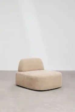 Centraal Module Voor Modulaire Bank Giorgia Bekleed Chenille Licht Zandbruin - Sklum