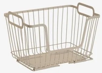 Set Van 2 Opbergmanden Van Ijzer Izarne Tapioca Beige - Sklum