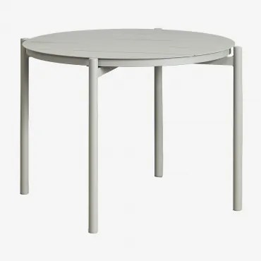 Ronde Tuintafel Ø110 Cm Van Aluminium Elton Groen – Khaki - Sklum