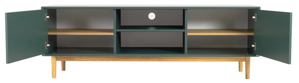 Tenzo Svea Scandinavisch Tv-meubel Groen Met Eiken - 170x44x57cm.