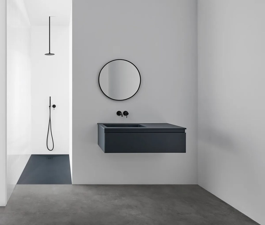 Resigres Zero douchebak 110x80cm antraciet mat composiet