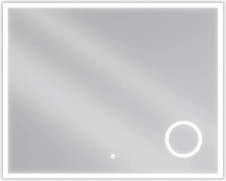 Mexen Kala verlicht badkamerspiegel met cosmeticaspiegel 100 x 80 cm, LED 6000K, anti-condens - 9820-100-080-611-00