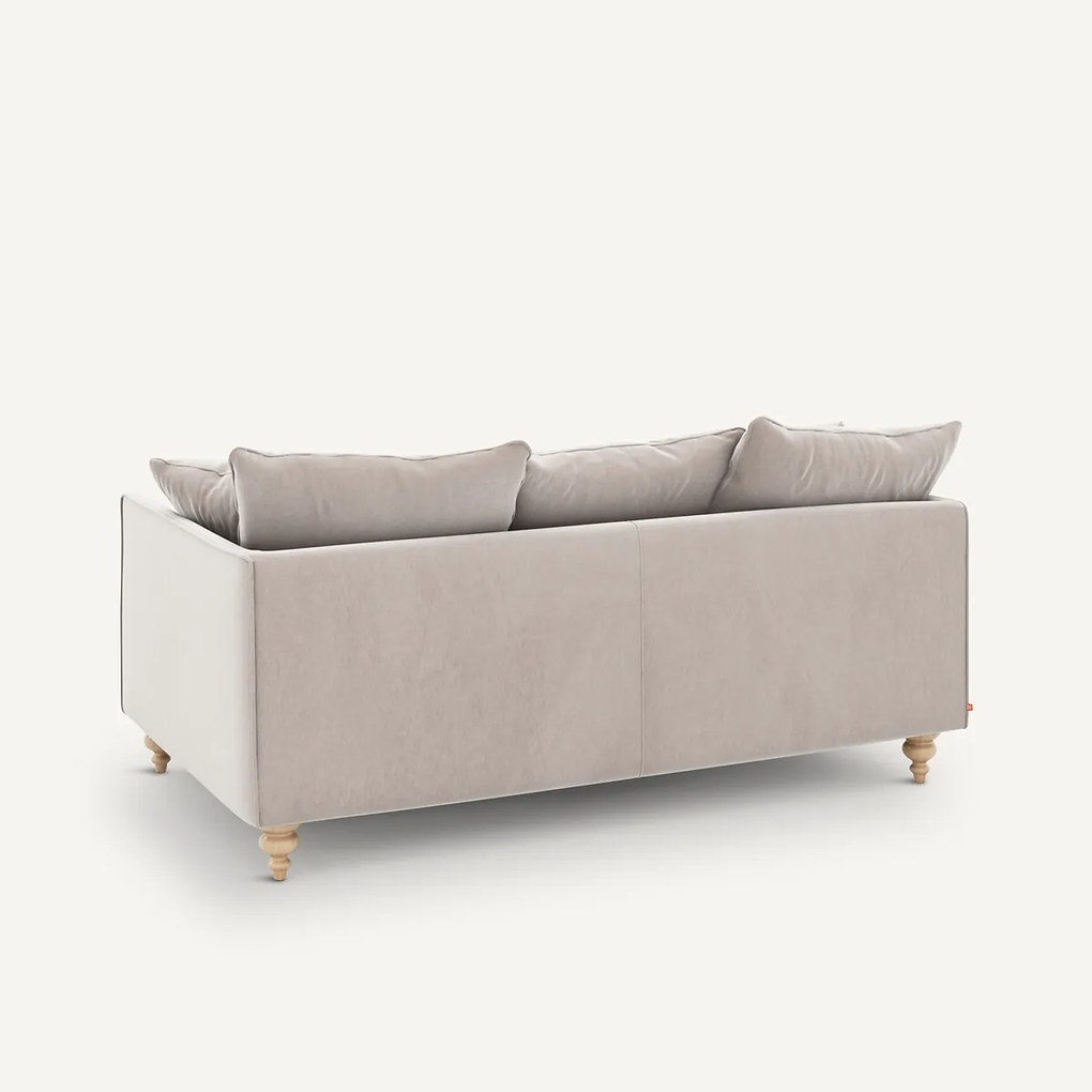 3-zits compacte fluwelen bank, Lazare